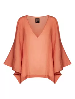Блузка с V-образным вырезом Fisico, оранжевый