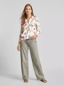 Блузка с V-образным вырезом Herzensangelegenheit, кремовый