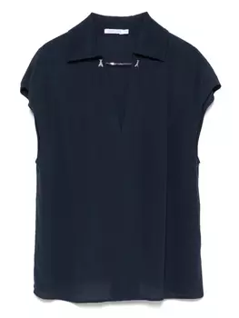 Блузка с V-образным вырезом Patrizia Pepe, синий