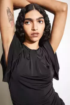 Блузка с витой деталью H&M, черный
