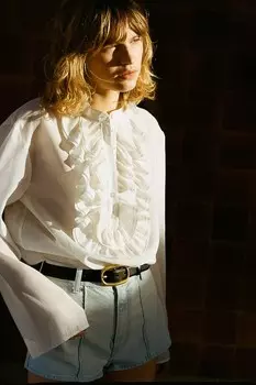 Блузка с воланами H&M, белый