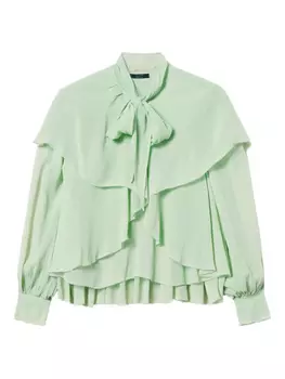 Блузка с воланами TWINSET, зеленый
