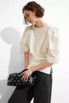 Блузка с волнистыми краями & Other Stories, белый