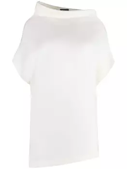 Блузка с воротником асимметричного кроя Fabiana Filippi, белый