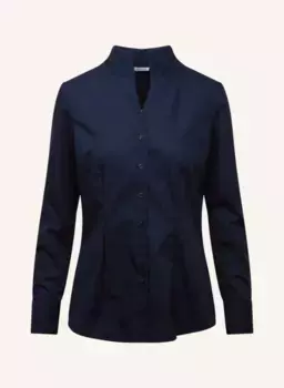 Блузка с воротником-боколкой Seidensticker, синий