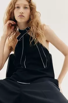 Блузка с воротником халтер H&M, черный
