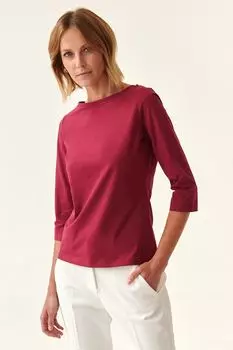 Блузка с воротником-лодочкой Tatuum, красный