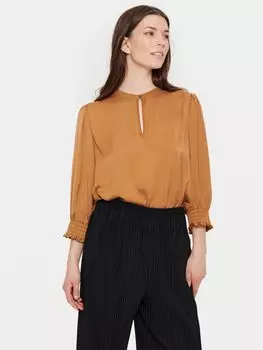 Блузка с воротником-стойкой и рукавами 3/4 Nunni Saint Tropez, резина