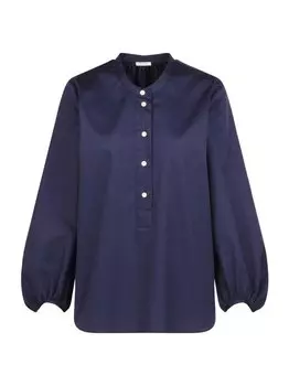 Блузка с воротником стойкой, однотонная Seidensticker, синий