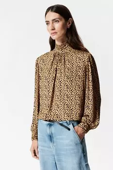 Блузка с воротником стойкой & Other Stories, бежевый