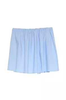 Блузка с воздушным шаром без бретелек Голубая QUZU