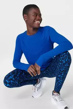 Блузка с воздушными рукавами Sweaty Betty, синий