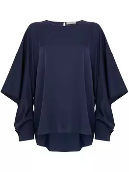 Блузка с вырезами на рукавах D.Exterior, синий