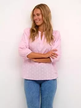 Блузка с вырезом jollia и рукавом 3/4 KAFFE, цвет Pink Mist