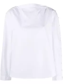 Блузка с вырезом-лодочкой Alaa, белый