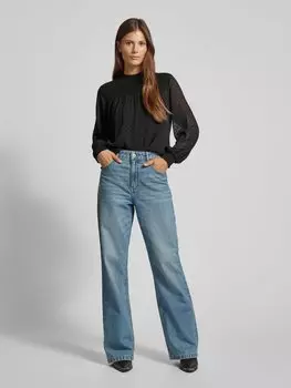 Блузка с вырезом-замочной скважиной на спине comma, черный