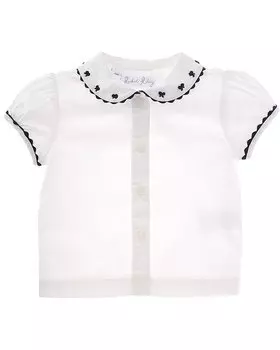 Блузка с вышитым бантом Rachel Riley, цвет multi