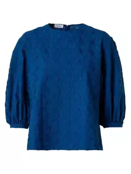 Блузка с вышивкой Akris Punto, цвет ink