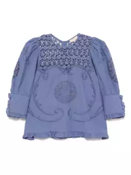 Блузка с вышивкой byTiMo, синий