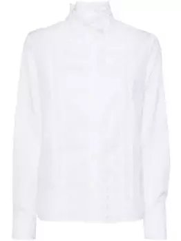 Блузка с вышивкой Maison Kitsun, белый