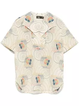 Блузка с вышивкой Ralph Lauren RRL, нейтральный цвет