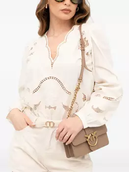 Блузка с вышивкой TWINSET, белый