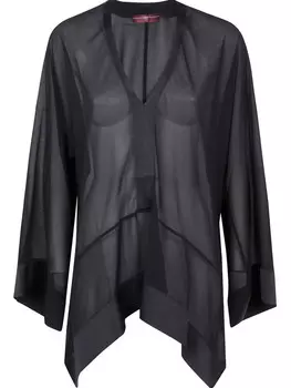 Блузка с высоким V-образным вырезом High, черный