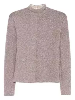 Блузка с высоким воротником Forte Forte, серый