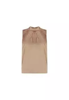 Блузка с высоким воротником Freshlions, бежевый