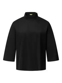 Блузка с высоким воротом и пуговицами Shanghai Tang, черный