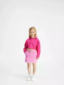 Блузка с закрученной посадкой La Chemise Mejean для ребенка Jacquemus, неоново-розовый