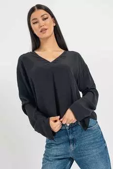 Блузка с заостренными рукавами и вырезами на рукавах United Colors Of Benetton, черный