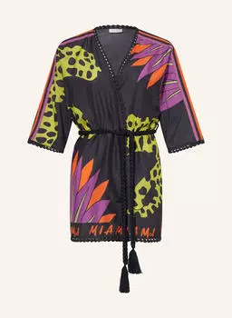 Блузка с запахом из шелка и рукавами 3/4 Sportalm, мультиколор