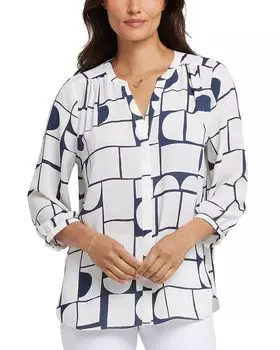 Блузка с защипами NYDJ, белый