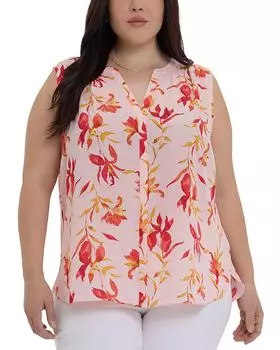 Блузка с защипами NYDJ Plus, красный