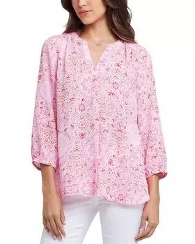 Блузка с защипами NYDJ, розовый