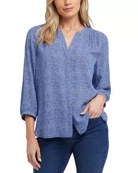 Блузка с защипами NYDJ, синий