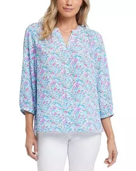 Блузка с защипами NYDJ, синий