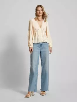 Блузка с застежкой на пуговицы модель «ДИАНА» Mango, бежевый