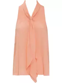 Блузка с завязками EMPORIO ARMANI, розовый
