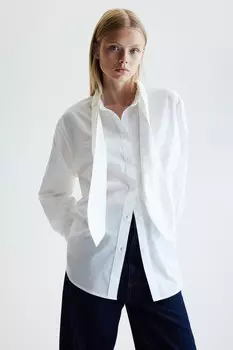 Блузка с завязками H&M, белый