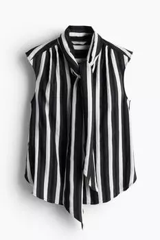 Блузка с завязками H&M, черный