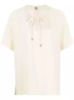 Блузка с завязками TOTEME, желтый