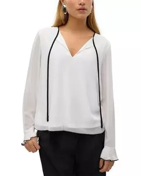Блузка с завязкой на шее Vero Moda, белый
