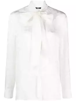 Блузка с жаккардовым узором Barocco VERSACE, белый