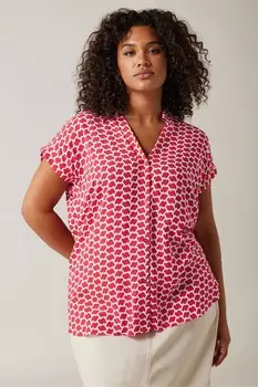 Блузка с зигзагообразным узором Evans, красный