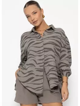 Блузка SASSYCLASSY, серо-коричневый