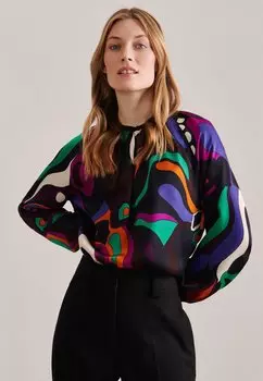 Блузка SCHWARZE ROSE Seidensticker, черный