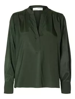 Блузка SELECTED FEMME, темно-зеленый