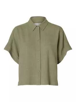 Блузка SELECTED FEMME, зеленый